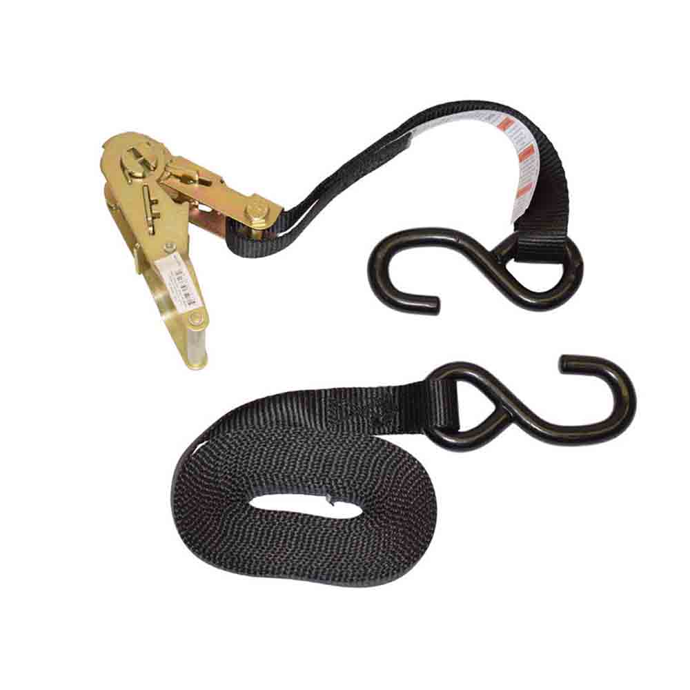 1 In x 16 Ft S-Hooks Ratchet Tie-Down