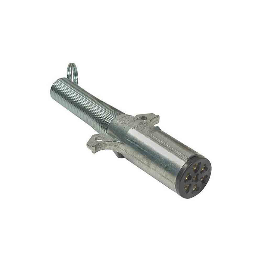 7-Way Metal Plug with Round Pins - Trailer End