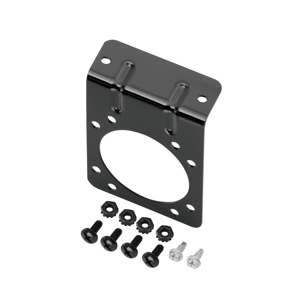 Mounting Bracket for 7-Way Flat Pin Connector, Vehicle End, Includes Screws and Nuts (Replaced 57-BL)