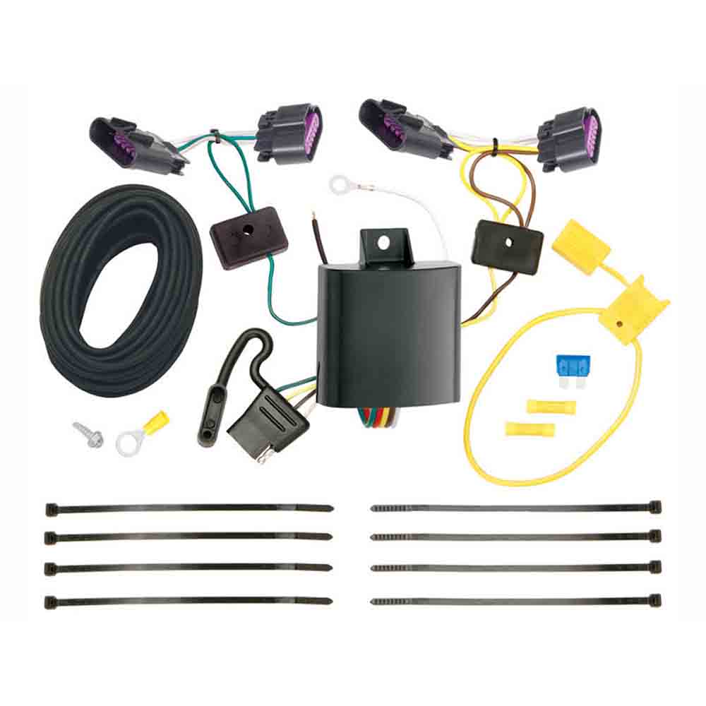 T-One T-Connector Harness, 4-Way Flat, w/Circuit Protected ModuLite HD Module Fits Select Dodge Durango