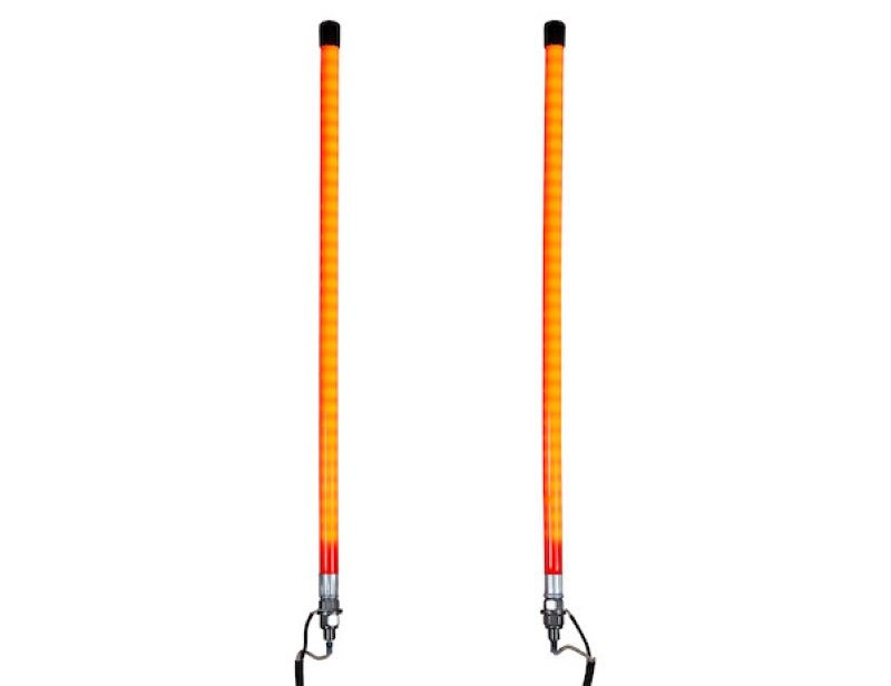 28 Inch Fluorescent Orange Illuminated LED Plow Guides