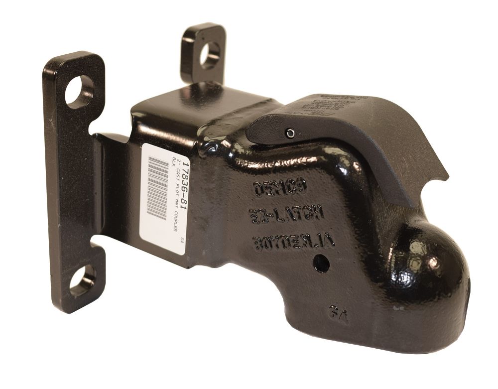Demco 2 Inch EZ-Latch Flat Mount Coupler, 10,000 lb. GVWR, Black