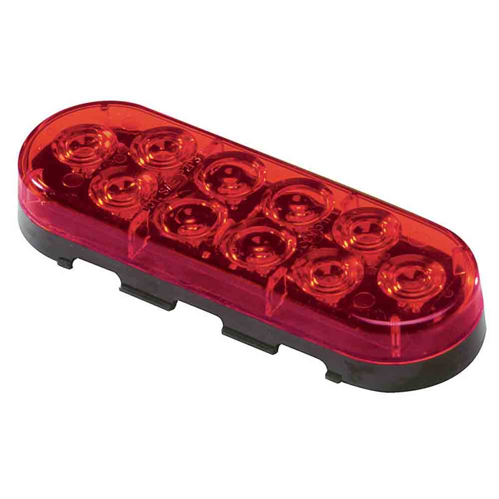 6 Inch LED Oval Tail Light with Plug