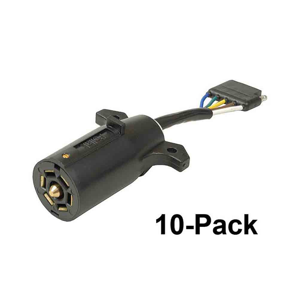 7-Way Flat Pin to 5-Flat Adapter 10-Pack