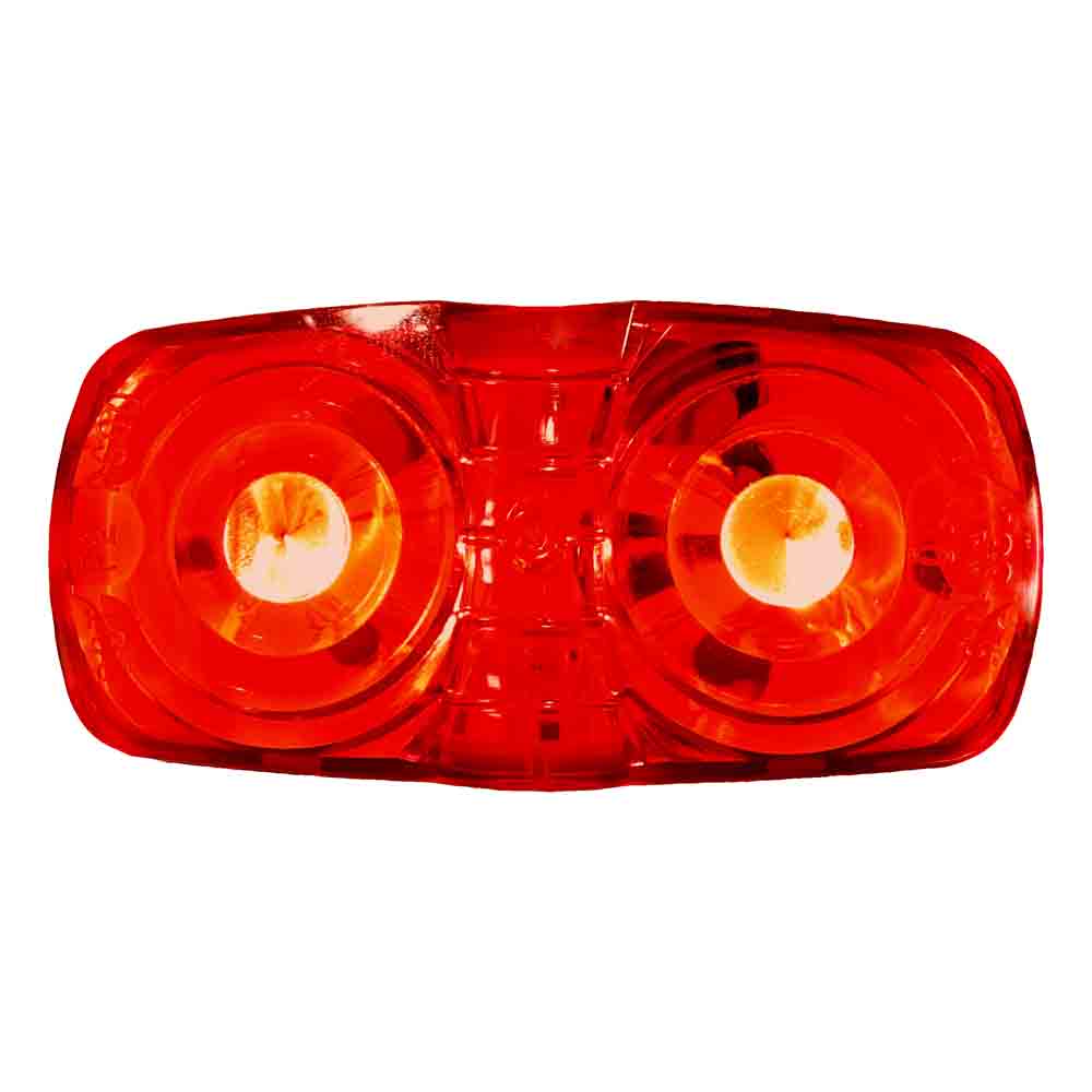 Red Double Bulls-Eye LED Clearance & Side Marker Light