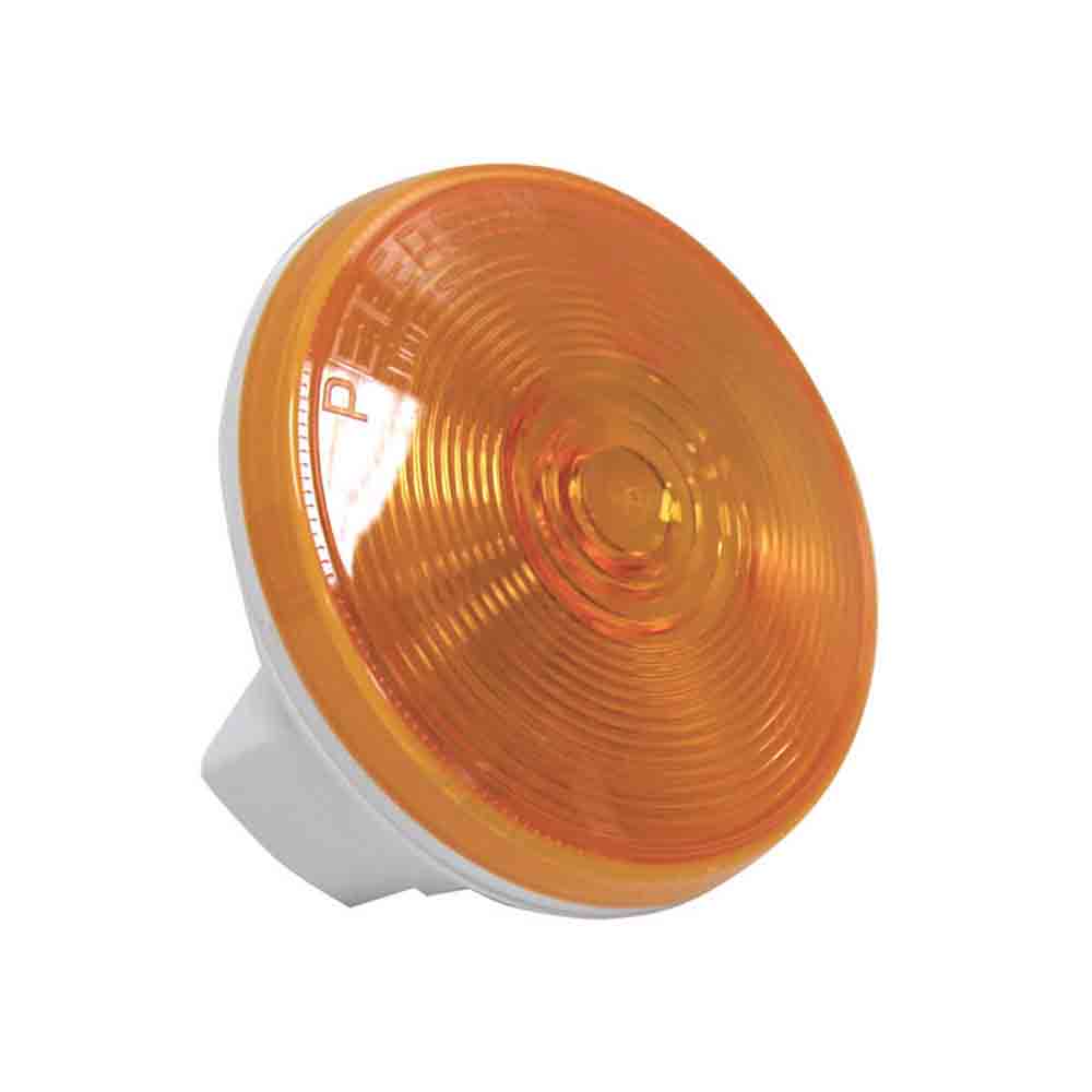 4 Inch Round Trailer Tail Light - Amber