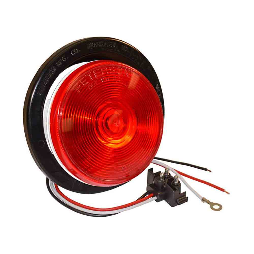 4 Inch Round Trailer Tail Light Kit - Red - 10-Pack