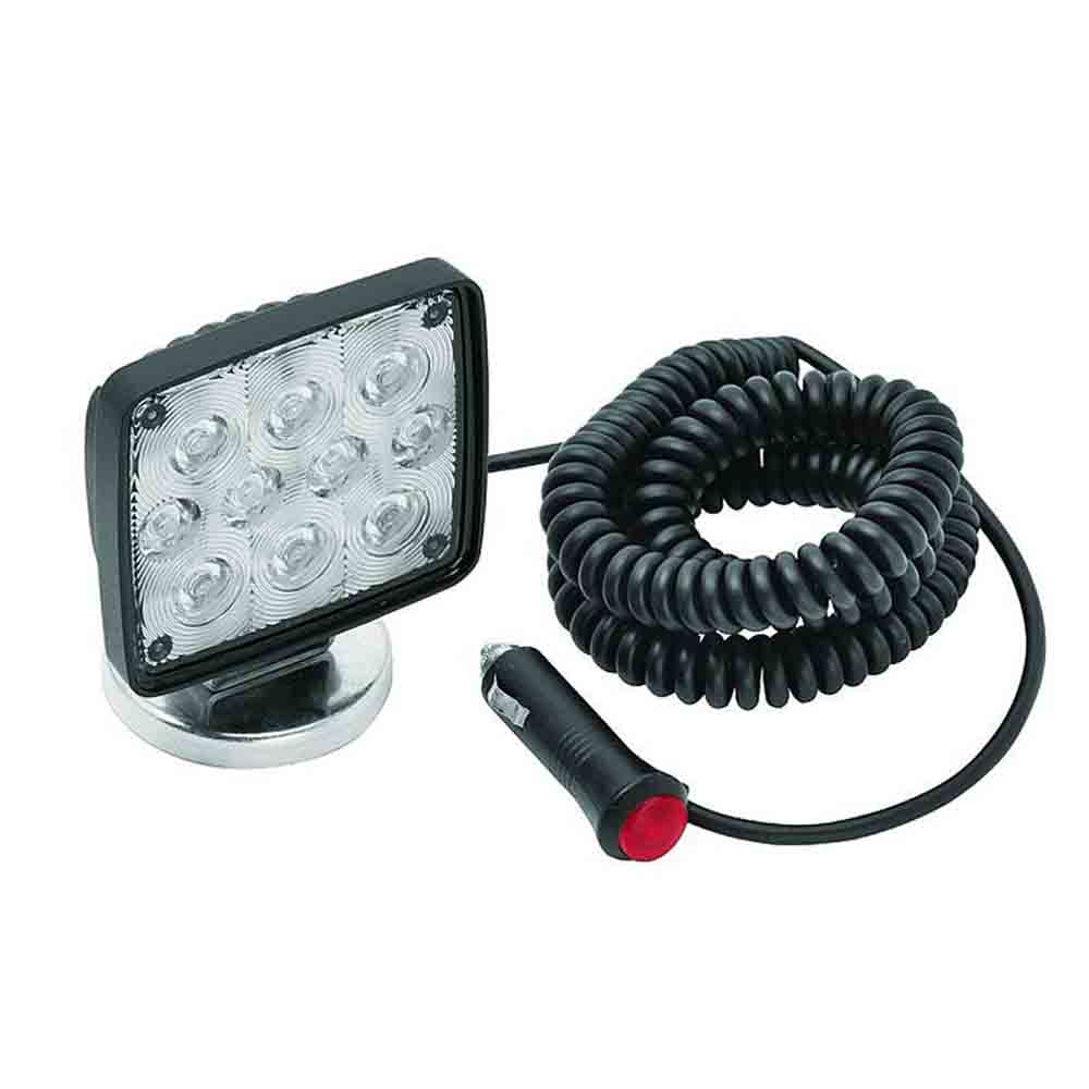 LED Work Light with Coiled Cord and Magnetic Base