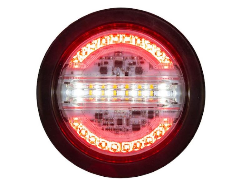 Combination 4 Inch LED Stop/Turn/Tail, Backup, And Amber Strobe Light