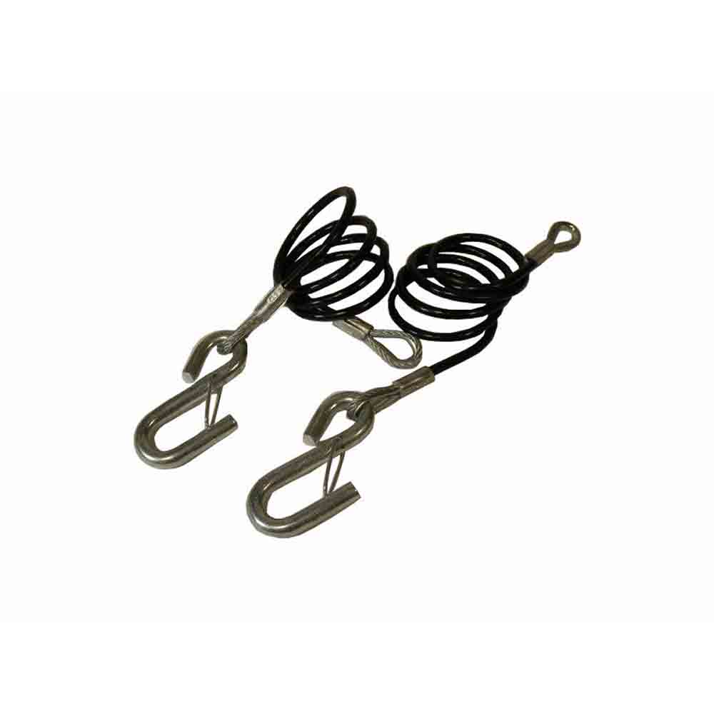 Vinyl Coated Coiled Safety Cables - Pair