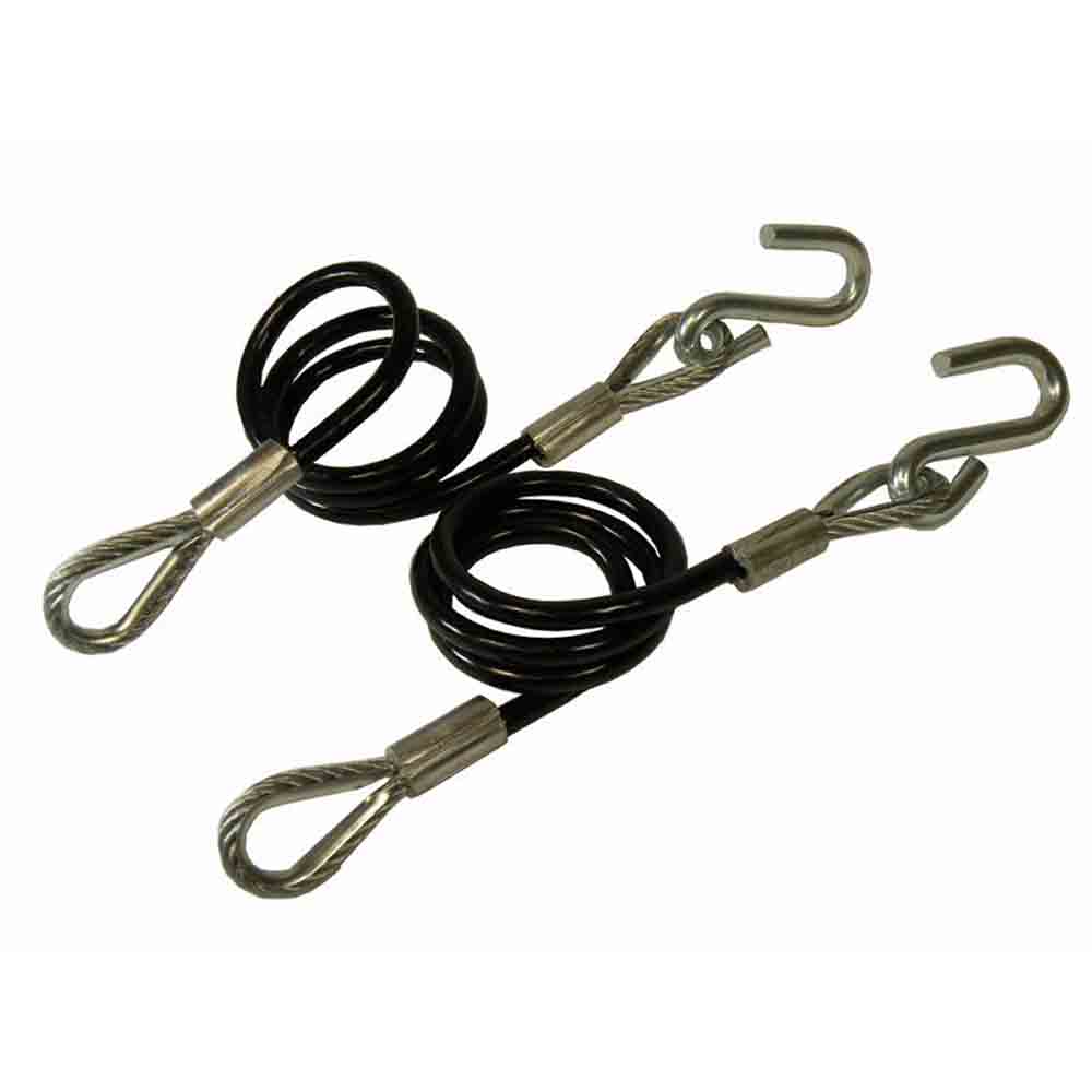 Vinyl Coated Coiled Safety Cables - Pair