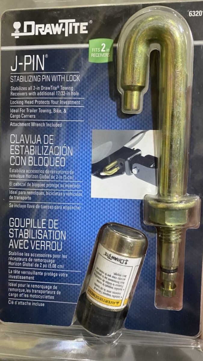 J-Pin Anti-Rattle Device / Lockset for 2 inch Receivers