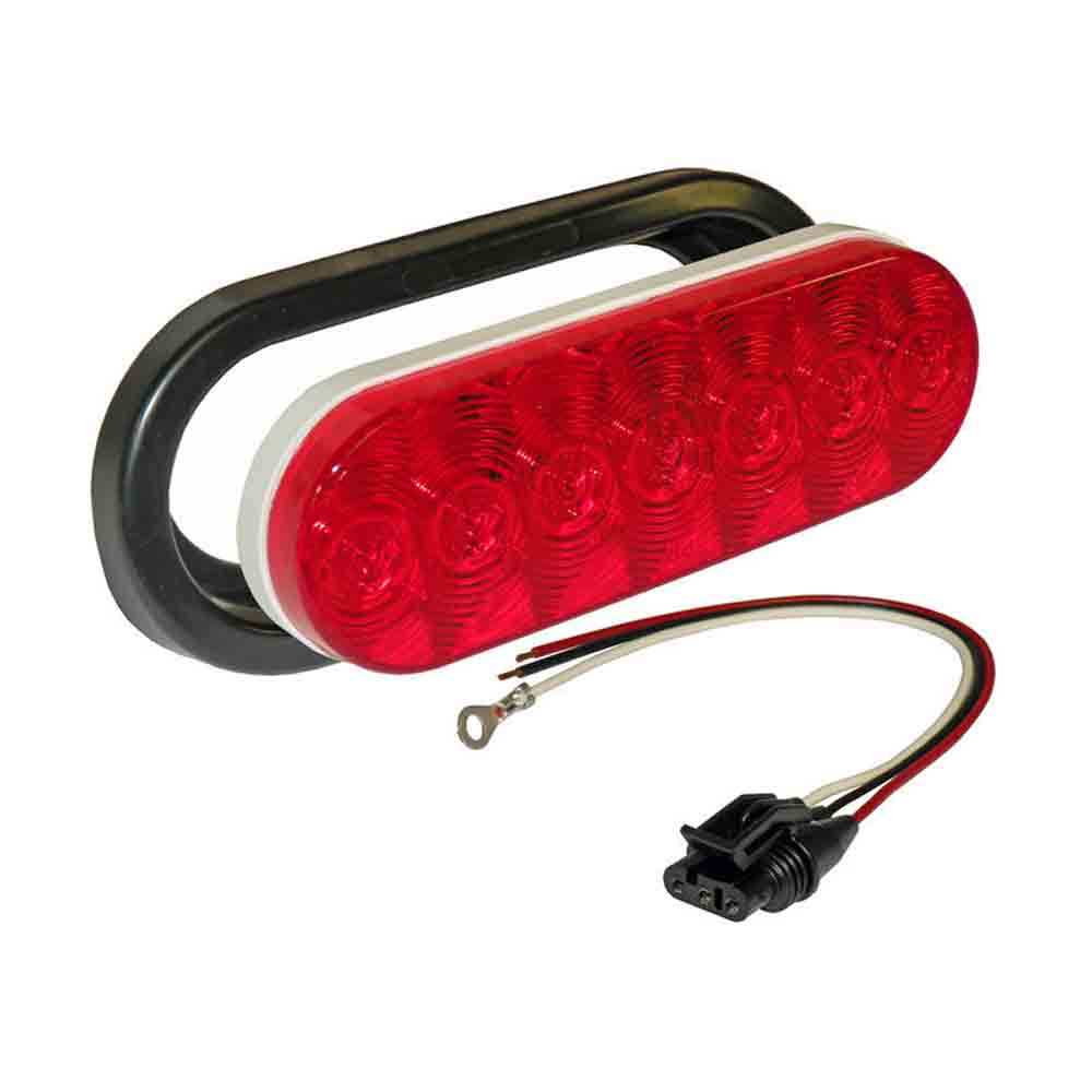 Oval LED Trailer Tail Light Kit - 6 inch