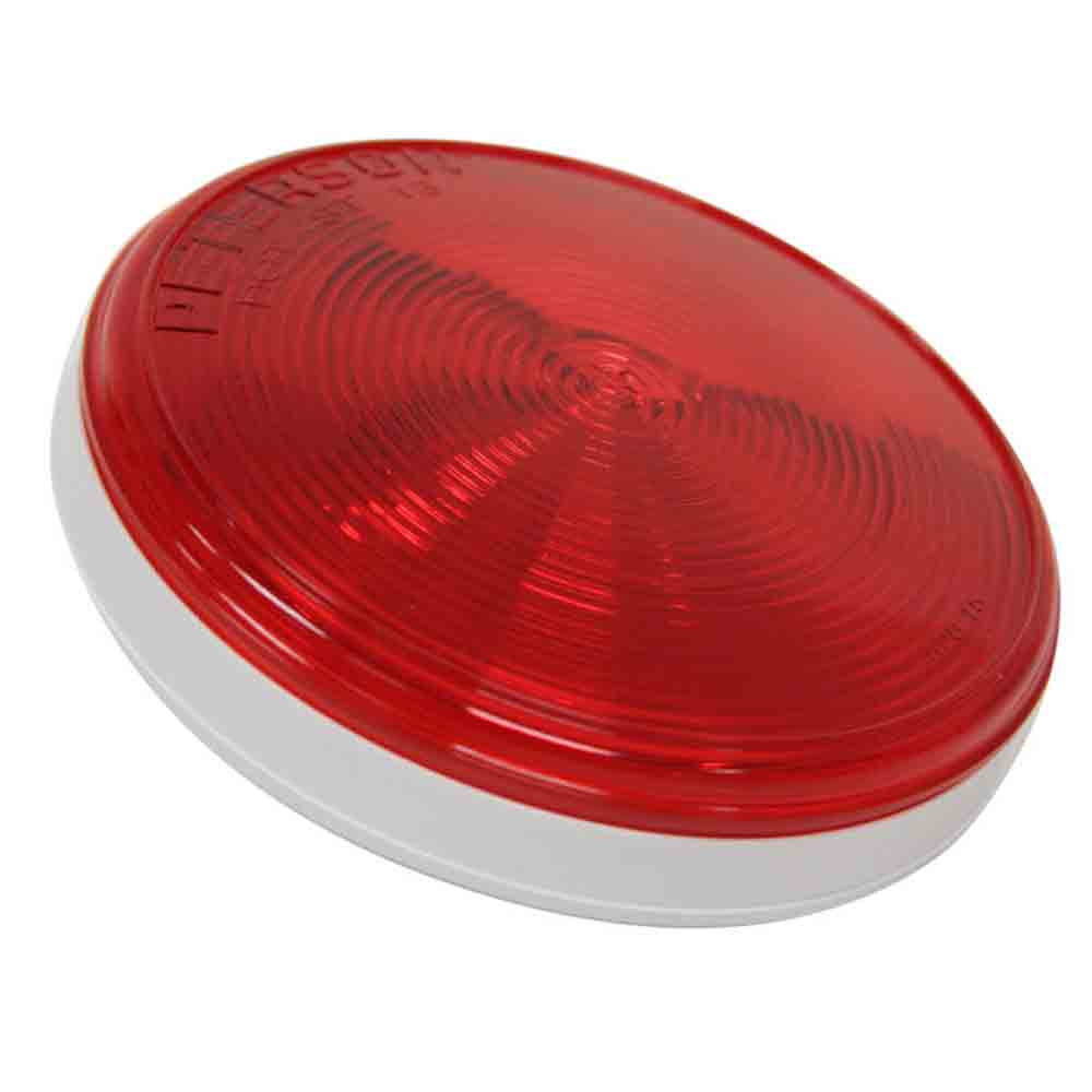 LED Stop/Turn/Tail, Single Diode w/ Reflex, 4 Round Red