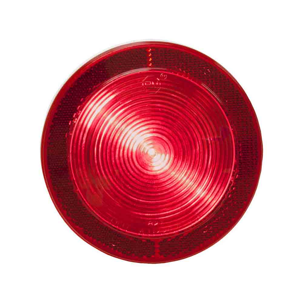 LED Stop/Turn/Tail, Single Diode w/ Reflex, 4 Round Red Tail Light