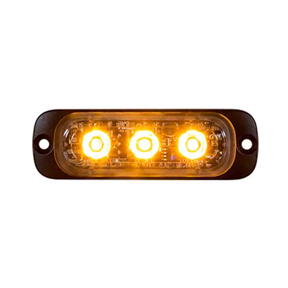 Thin Mount, 3.5 inch LED Strobe Light - Amber