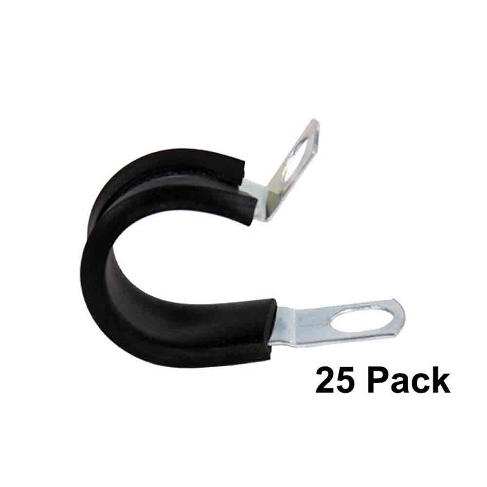 Rubber Covered Metal Clamp, 1/2