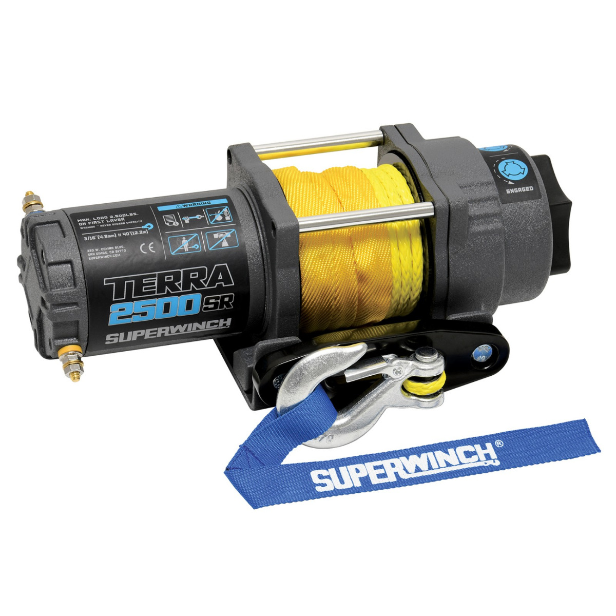 Superwinch Terra 2500SR 12V Synthetic Rope Winch