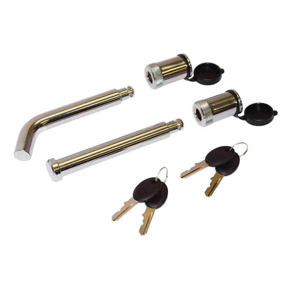 5/8 Inch Hitch Pin & Pintle/Ball Mount Pin Locks Keyed Alike Kit