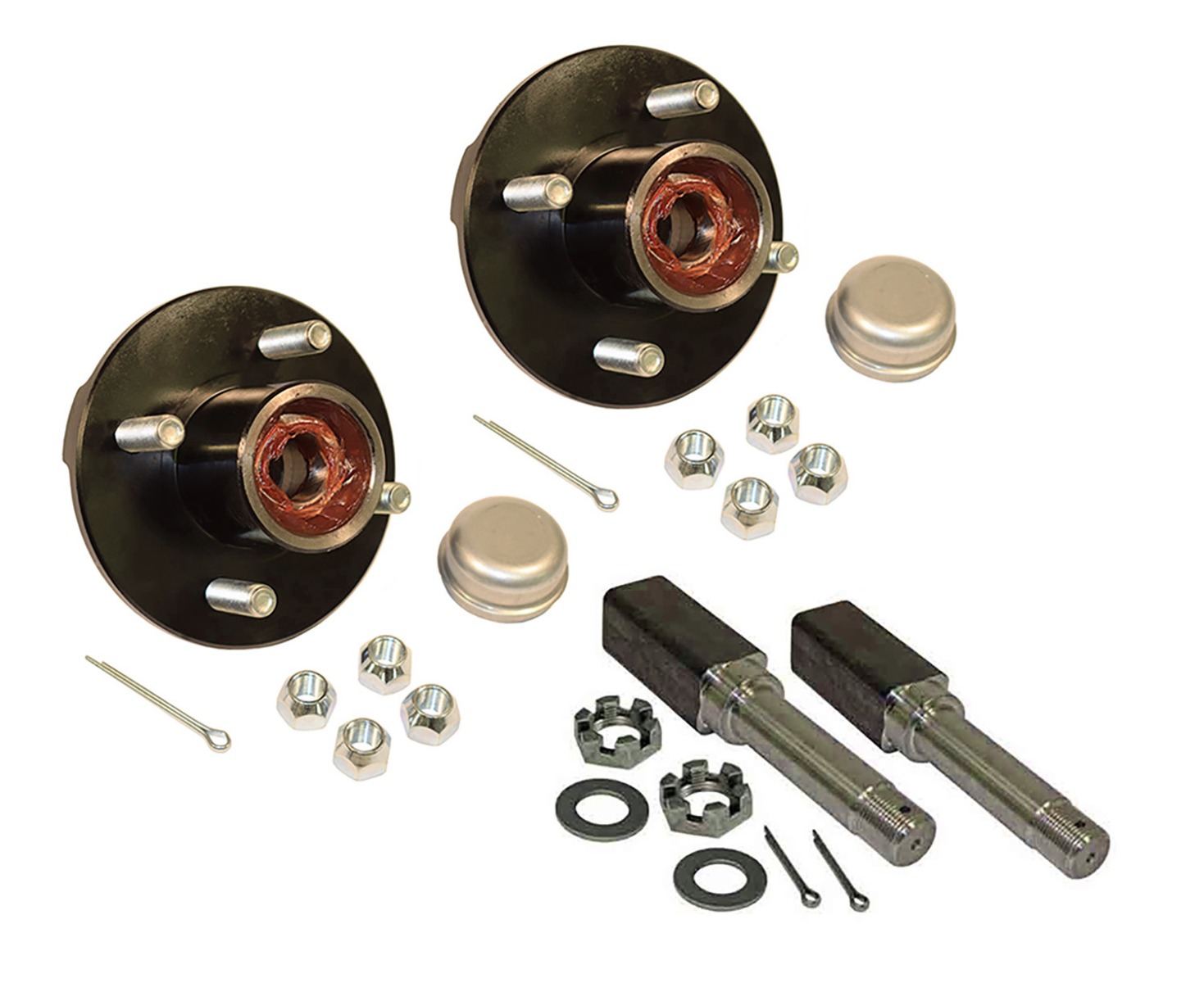 PRE-GREASED AXLE KIT - 2000# - 4 ON 4