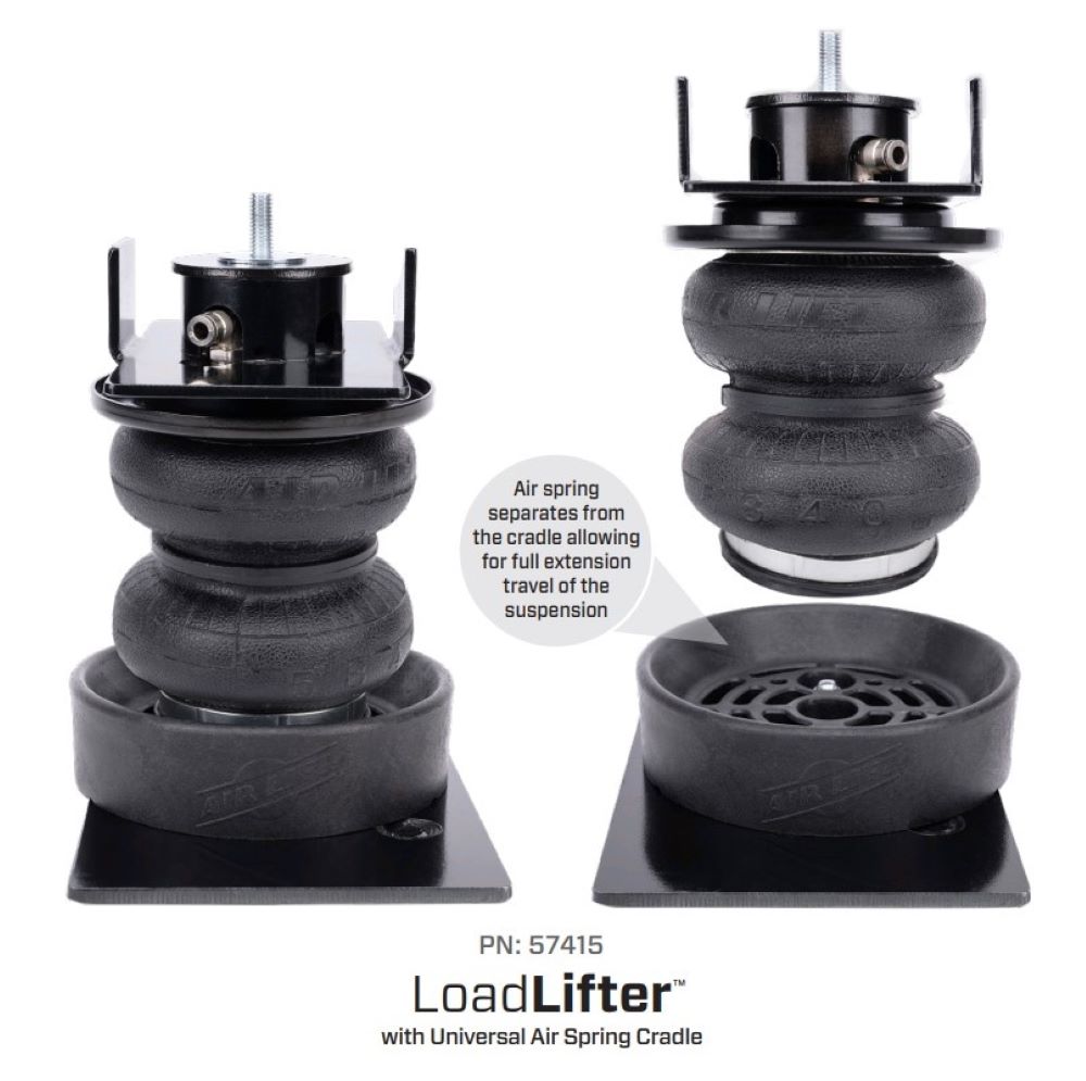 LoadLifter Air Spring Kit With Air Spring Cradles fits Select Jeep Gladiator (4 Wheel Drive)