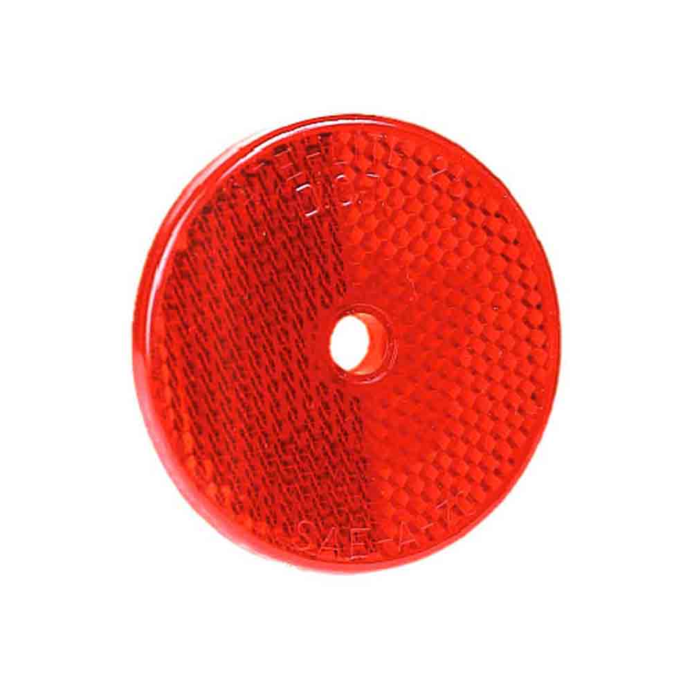 Red Round Center-Mount Reflector