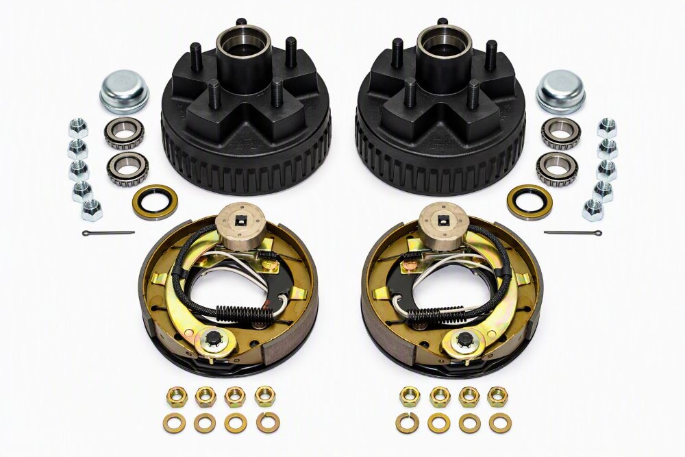 2,000 lb. Trailer Hub & Drum Kit with 7" Electric Brake Assemblies - 5 on 4-1/2" Bolt Pattern With 1" I.D. Bearings