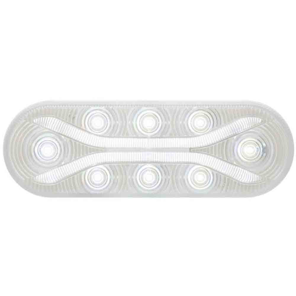 6 Inch Oval LED Clear Lens Back-Up Light- Flush Mount - Standard 2 Pin Connection