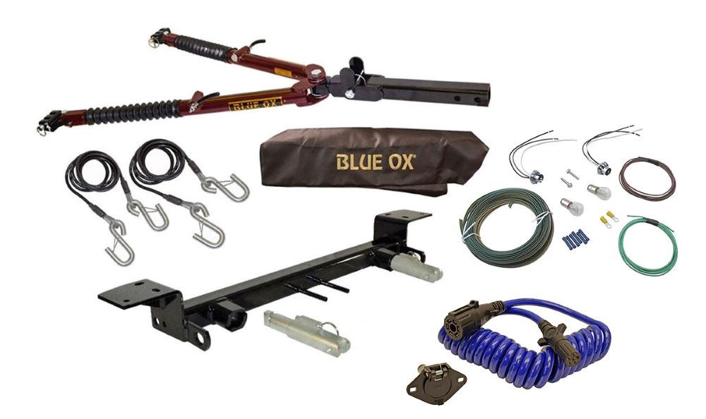 Blue Ox Ascent (7,500 lb) Tow Bar & Baseplate Combo fits 2007-2018 Jeep Wrangler/Wrangler Unlimited (JK) (All Models w/ Standard Bumper) (No JL) Includes Towed Vehicle Light Wiring Kit