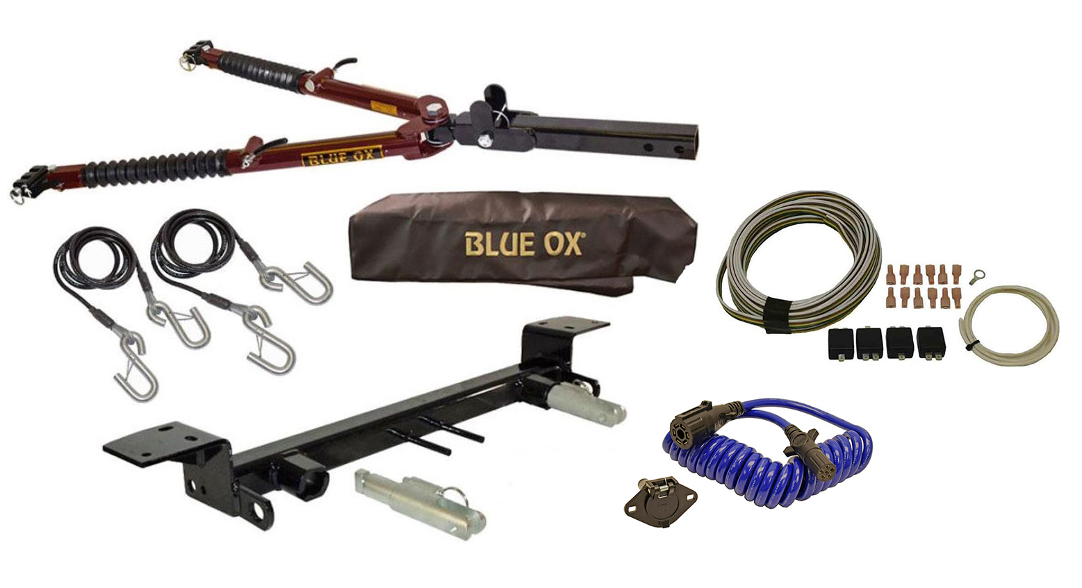 Blue Ox Ascent (7,500 lb) Tow Bar & Baseplate Combo fits Select Jeep Gladiator (Includes Mojave) (Includes ACC), Includes Towed Vehicle Light Wiring Kit