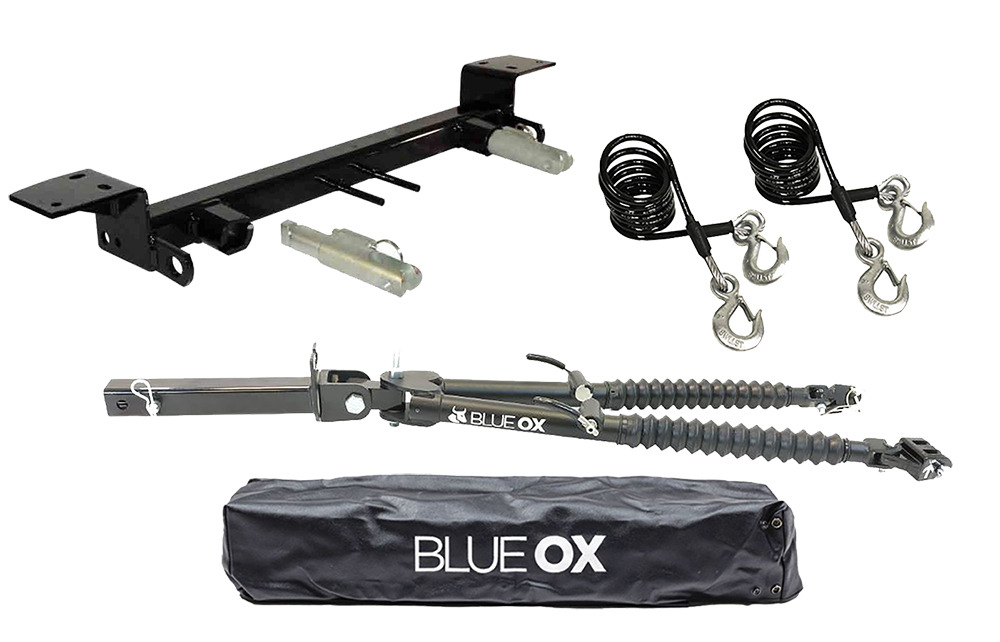 Blue Ox Alpha Tow Bar (8,500 lbs. cap.) & Baseplate Combo fits Select Jeep Grand Cherokee WL W/ Tow Hooks (Includes 4xe, ACC & Shutters) & Select Grand Cherokee L Overland