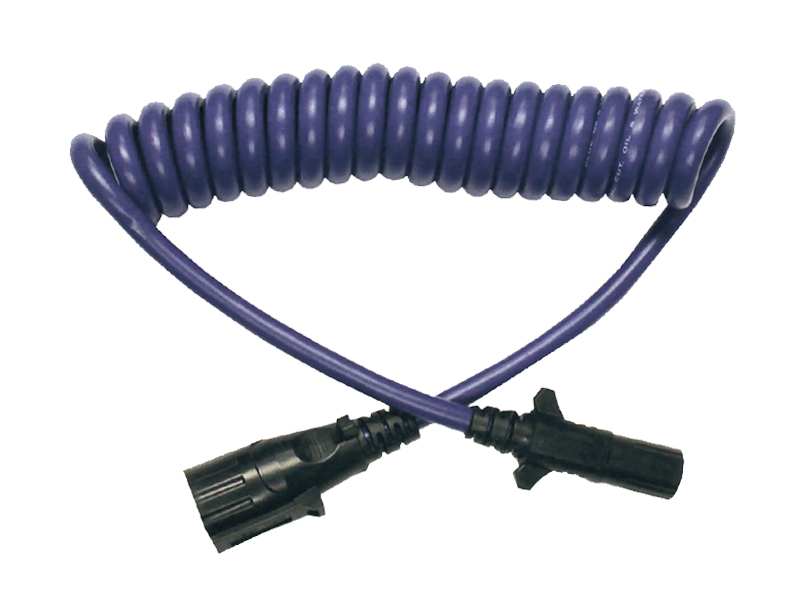 Blue Ox 7-Way To 4-Way Coiled Electrical Cable With Car 4-Way Socket