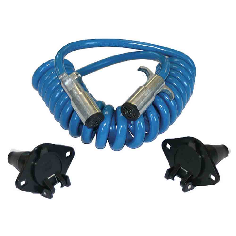 6-Way Round Coiled Cable