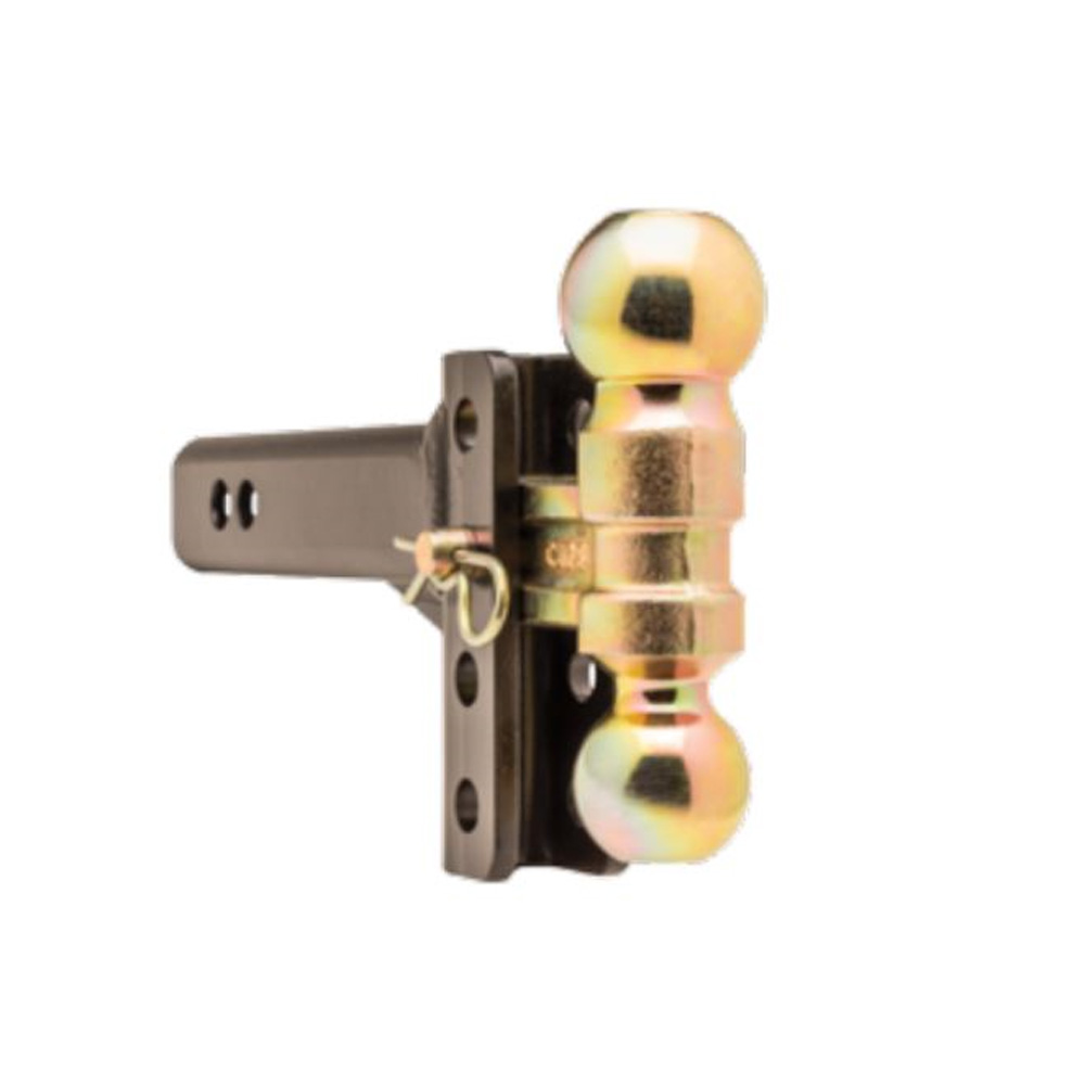 Blue Ox Dual Ball Adjustable Ball Mount fits 2" Receiver - 3-3/4" Drop/Rise, 10K Tow Capacity