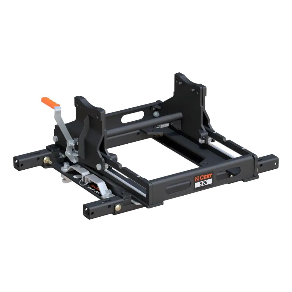 S25 5th Wheel Slider w/ Puck System Adapter with Rails, fits Select Chevy, Ford, GMC