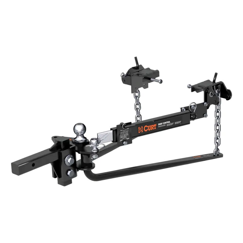 Round Bar Weight Distribution Hitch with Lubrication, Sway Control (8-10K)