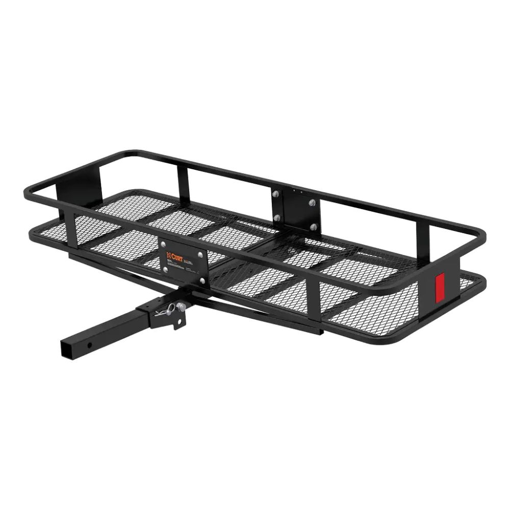 CARGO CARRIER - 2 INCH - FOLDING SHANK 60" x 20" Black Steel Basket (Folding 2" Shank, 500 lbs.)
