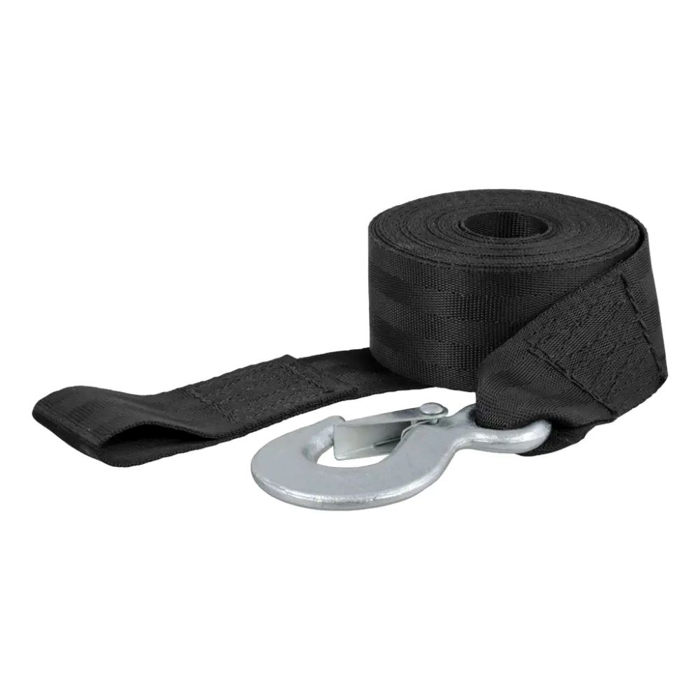 20 Foot Replacement Boat Trailer Winch Strap with Snap Hook (1,100 lbs.)