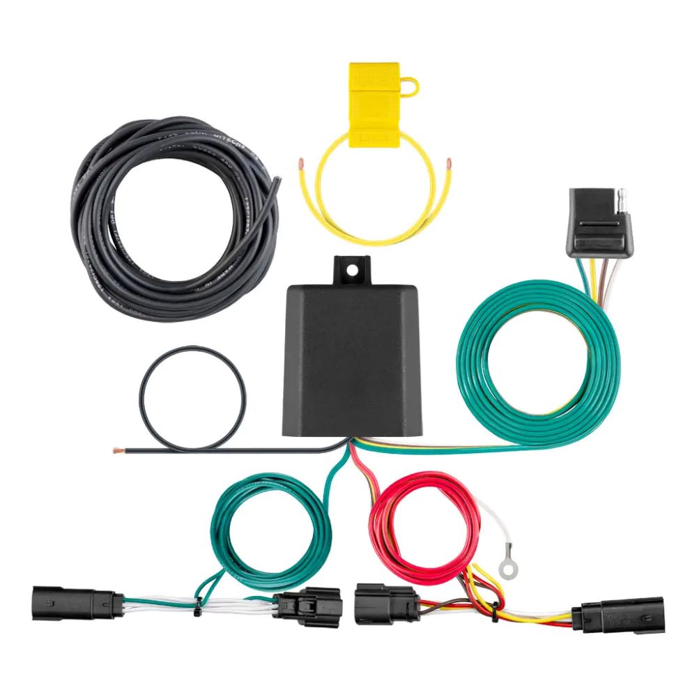 Custom Trailer HItch Wiring Harness, 4-Way Flat Output, fits 2019-2024 Ford Edge, Titanium or ST Models