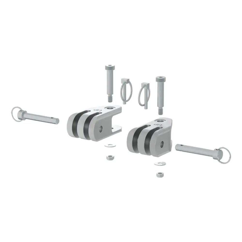 Curt Heavy-Duty 3-Lug Tow Bar Shackle Ends, 2 Pack, Fit Curt Rambler and Seeker Tow Bars