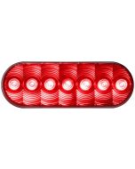 Peterson LED Stop/Turn/Tail, Oval, Grommet-Mount, 6.5X2.25, Red Tail Light
