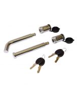 5/8 Inch Hitch Pin & Pintle/Ball Mount Pin Locks Keyed Alike Kit