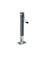 Bulldog Square Trailer Jack, No Mount, 8,000 lbs. Support Capacity, Side Wind, Weld-On, 15 in. Travel
