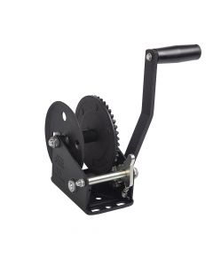 Fulton Trailer Winch, Single-Speed, 1,800 lbs. Capacity, 20 ft. Strap, Glossy Black