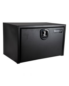 18 x 18 x 30 Inch Textured Matte Black Steel Underbody Truck Box With 3-Point Latch