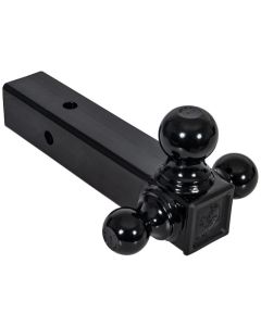 Tri-Ball Hitch with Black Towing Balls - Fits 2-1/2 Inch Receiver Hitch - 1-7/8 in. (6000 lb), 2 in. (10,000 lb), and 2-5/16 in. (14,000 lb).