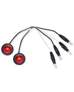 Pair of 3/4 Inch Red LED Clearance Light