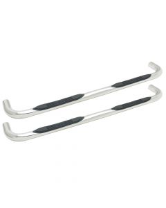 Westin E-Series 3 Inch Round Nerf Bars with Dual Step Pad, Polished Stainless Steel fits 1999-03 Ford F-250 LD SuperCab, 1999-03 F-150 SuperCab