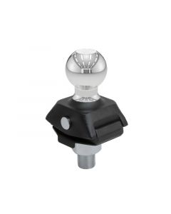 CURT 2-5/16" Trailer Hitch Ball - 25,000 Lb Capacity Raw Steel Ball With 1-1/4" Shank