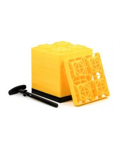 Camco FasTen Camper / RV Leveling Blocks - Yellow, 10-Pack